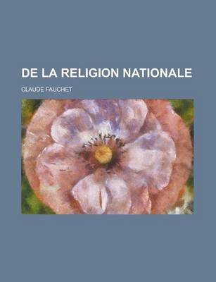 Book cover for de La Religion Nationale