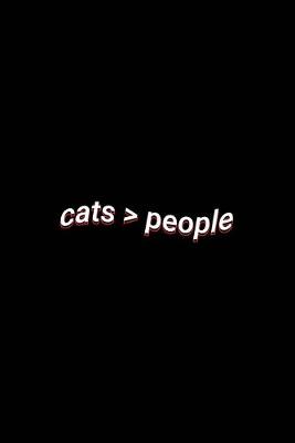 Book cover for cats > people