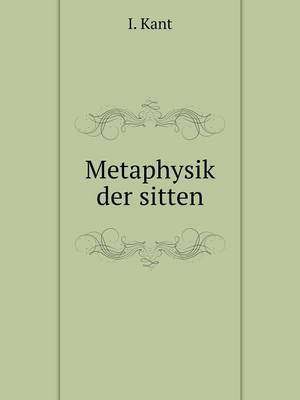 Book cover for Metaphysik der sitten