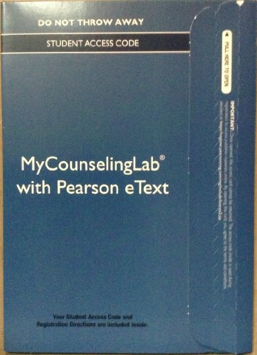 Book cover for NEW MyLab Counseling with Video-Enhanced Pearson eText -- Standalone Access Card -- for Orientation to the Counseling Profession