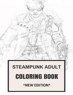 Book cover for Steampunk Adult Coloring Book