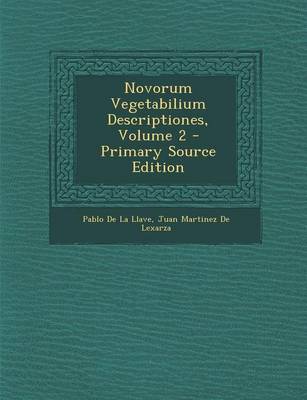 Book cover for Novorum Vegetabilium Descriptiones, Volume 2