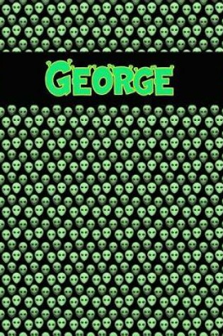 Cover of 120 Page Handwriting Practice Book with Green Alien Cover George