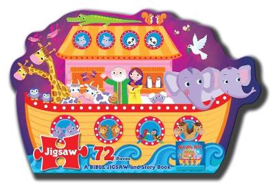 Book cover for Jigsaw Puzzle: Noah's Ark - A Bible Jigsaw and Story Book