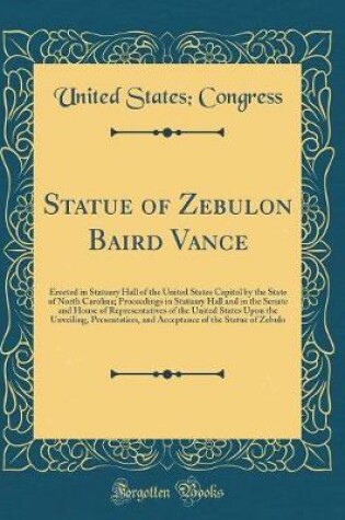 Cover of Statue of Zebulon Baird Vance
