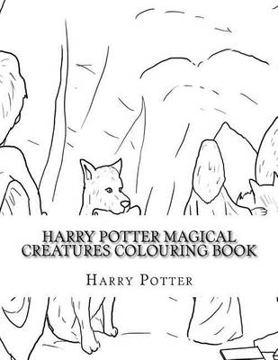 Book cover for Harry Potter Magical Creatures Colouring Book