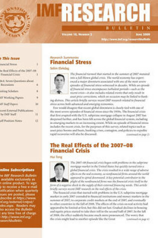 Cover of IMF Research Bulletin, July 2009