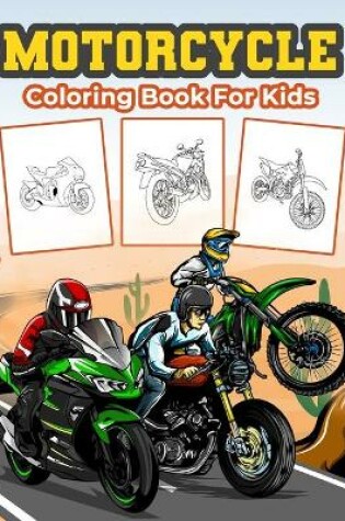 Cover of Motorcycle Coloring Book for Kids