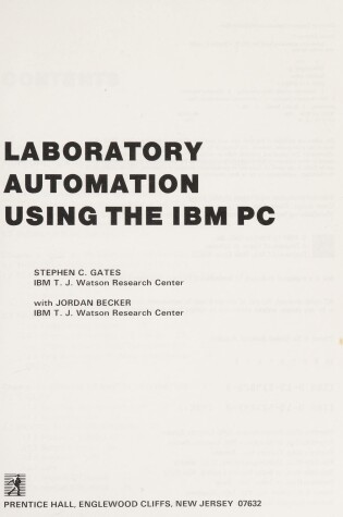 Cover of Laboratory Automation Using IBM PC