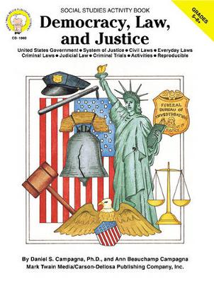 Book cover for Democracy, Law, and Justice, Grades 5 - 8