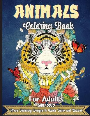 Book cover for Animals Coloring Book For Adults