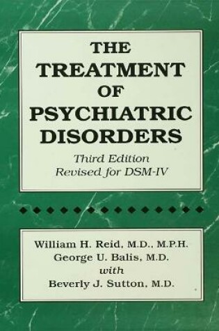 Cover of The Treatment Of Psychiatric Disorders