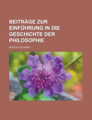 Book cover for Beitrage Zur Einfuhrung in Die Geschichte Der Philosophie