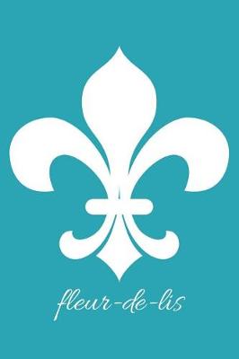 Book cover for fleur-de-lis (Robin's Egg Blue Blank Notebook with Fleur de Lis Corners)