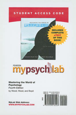 Cover of MyLab Psychology  with Pearson eText -- Standalone Access Card -- for Mastering the World of Psychology