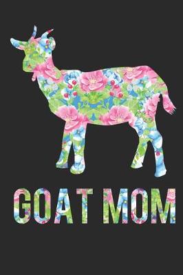 Book cover for Goat Mom Floral Goat Silhouette Notebook