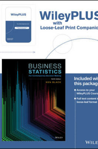 Cover of Business Statistics: For Contemporary Decision Making, Ninth Edition Binder Ready Version