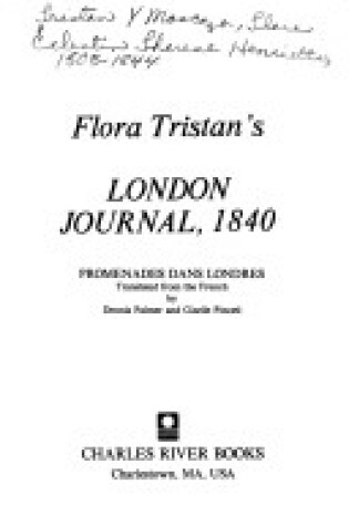 Cover of Flora Tristan's London Journal, 1840 =