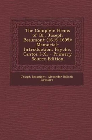 Cover of The Complete Poems of Dr. Joseph Beaumont (1615-1699)