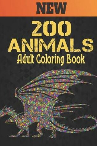 Cover of Adult Coloring Book 200 Animals