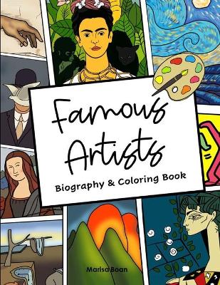 Book cover for Famous Artists Biography Coloring Book