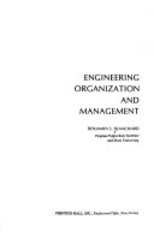 Cover of Engineering Organization and Management