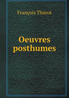 Book cover for Oeuvres posthumes