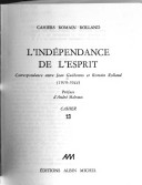 Book cover for L'Indaependance de l'Esprit