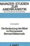 Book cover for Die Bedeutung Der Bibel Im Romanwerk Bernard Malamuds