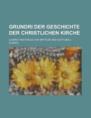 Book cover for Grundri Der Geschichte Der Christlichen Kirche