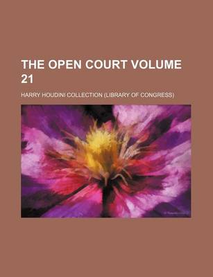 Book cover for The Open Court Volume 21