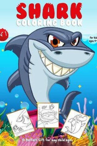 Cover of Shark coloring book for kids ages 4-8