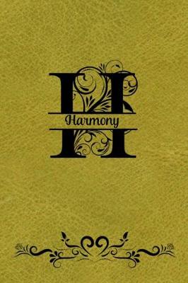 Book cover for Split Letter Personalized Name Journal - Harmony