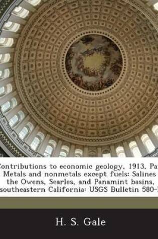 Cover of Contributions to Economic Geology, 1913, Part I, Metals and Nonmetals Except Fuels