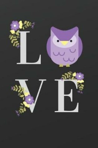 Cover of Cute Purple Owl Blank Journal for Sketching or Writing Love Doodling