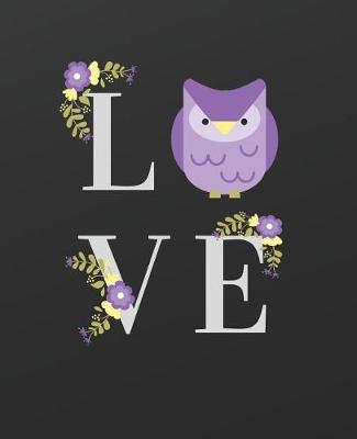 Book cover for Cute Purple Owl Blank Journal for Sketching or Writing Love Doodling