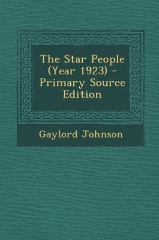 Cover of The Star People (Year 1923)