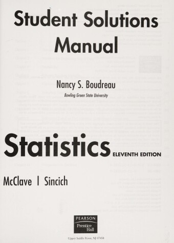 Book cover for Student Solutions Manual for Statistics