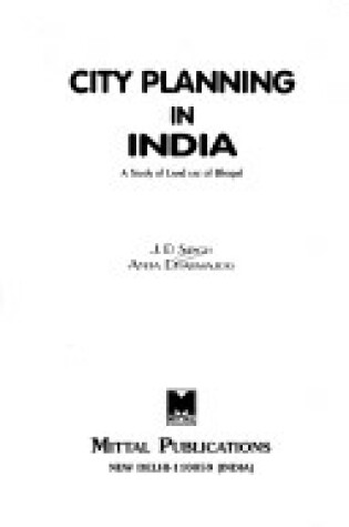 Cover of City Planning in India