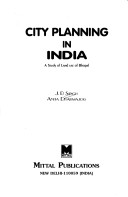 Book cover for City Planning in India