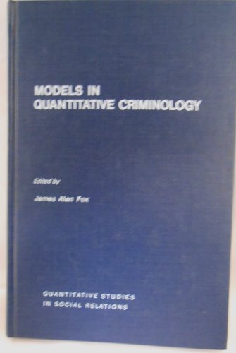 Book cover for Models in Quantitative Criminology