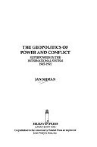 Cover of THE Geopolitics of Power and Conflict