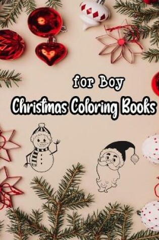 Cover of Christmas coloring book for boys