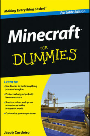 Cover of Minecraft for Dummies, Portable Edition