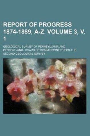 Cover of Report of Progress 1874-1889, A-Z. Volume 3, V. 1