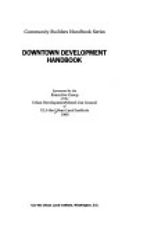 Cover of Downtown Development Handbook