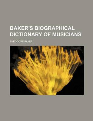 Book cover for Baker's Biographical Dictionary of Musicians