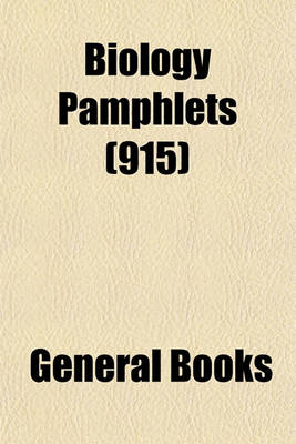 Book cover for Biology Pamphlets (Volume 915)