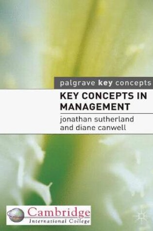 Cover of Key Concepts in Management