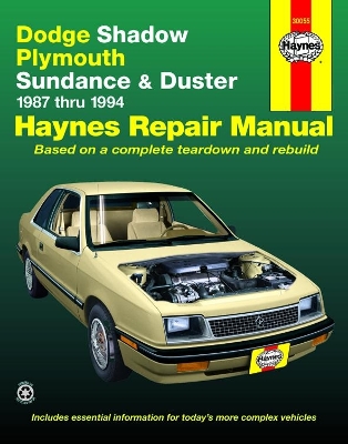 Book cover for Dodge Shadow, Plymouth Sundance & Duster (1987-1994) Haynes Repair Manual (USA)